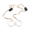 2X White Amber Switchback LED Angel Eyes Halo Rings for Car Headlight Retrofit (60MM)