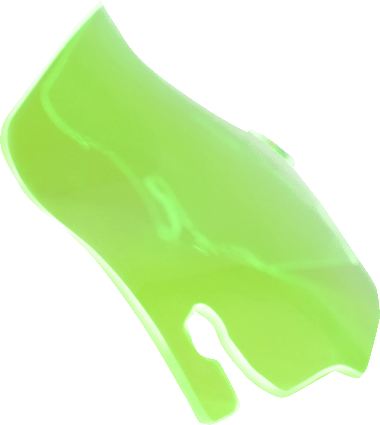 Klock Werks Kolor Flare Windshield 3.5" Green Ice for Harley Davidson (2014–2023)