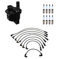 Set of 8 Denso Ignition Coil Wires & Bosch Iridium Spark Plugs for Tahoe Yukon