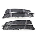 Set of 2 Front Bumper Lower Side Grilles for Audi A6 C7 SLine (2014–2018) Black Chrome