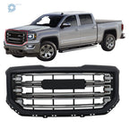 Front Grille for GMC Sierra 1500 (2016–2019) Black Gray Chrome Plating