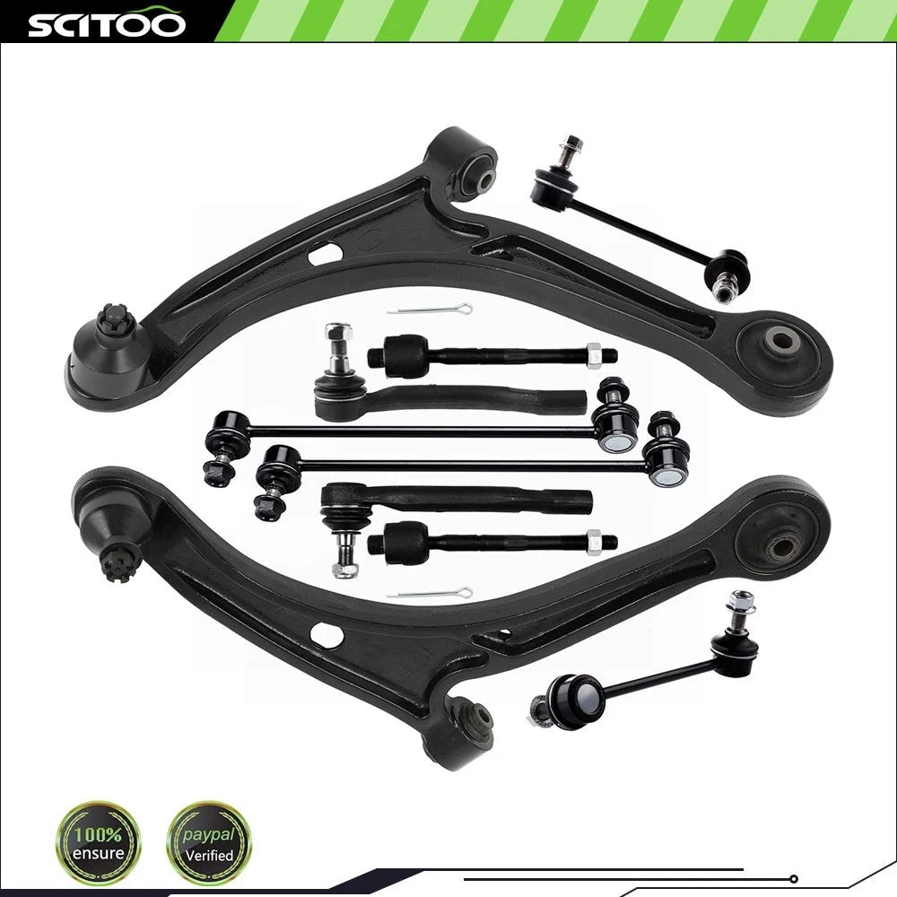 Set of 2 Front Control Arm Tie Rod Ends for Acura MDX, Honda Pilot (2006–2008) ES3716 ES3717