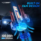 4X 9005+9006 LED Headlight Bulbs Kit for NOVSIGHT (6500K)