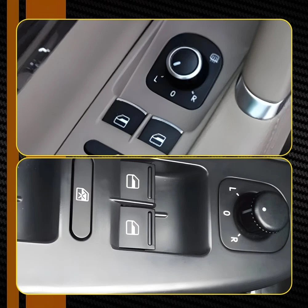 Power Rear View Mirror Switch Control for VW Jetta (2005–2010) - Black Metal