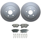 Rear Brake Kit 259mm Rotors & Akebono Ceramic Pads for CT200h, Corolla, Matrix, Prius (2011–2018)