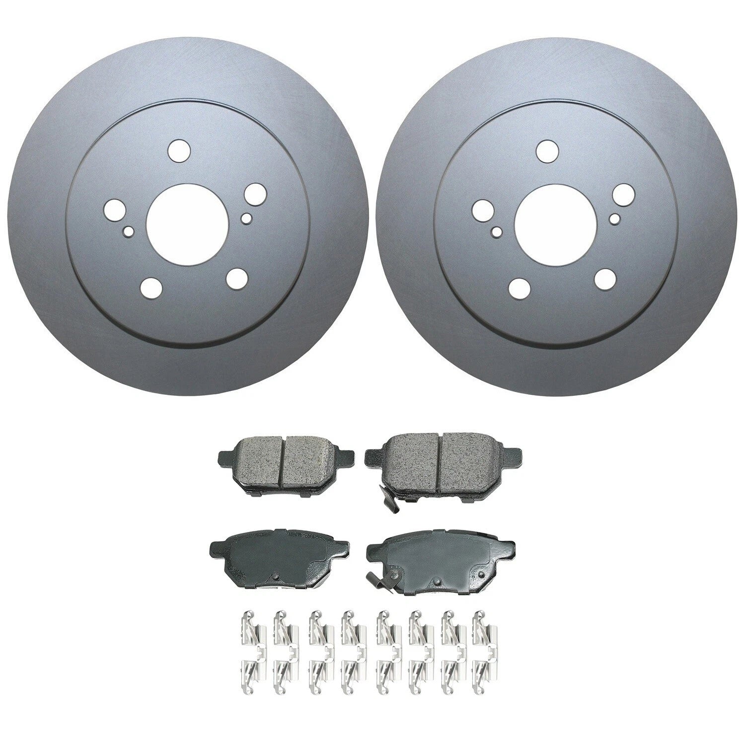 Rear Brake Kit 259mm Rotors & Akebono Ceramic Pads for CT200h, Corolla, Matrix, Prius (2011–2018)