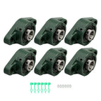 Set of 6 Solid Base Pillow Block Flange Bearings 5/8" Bore