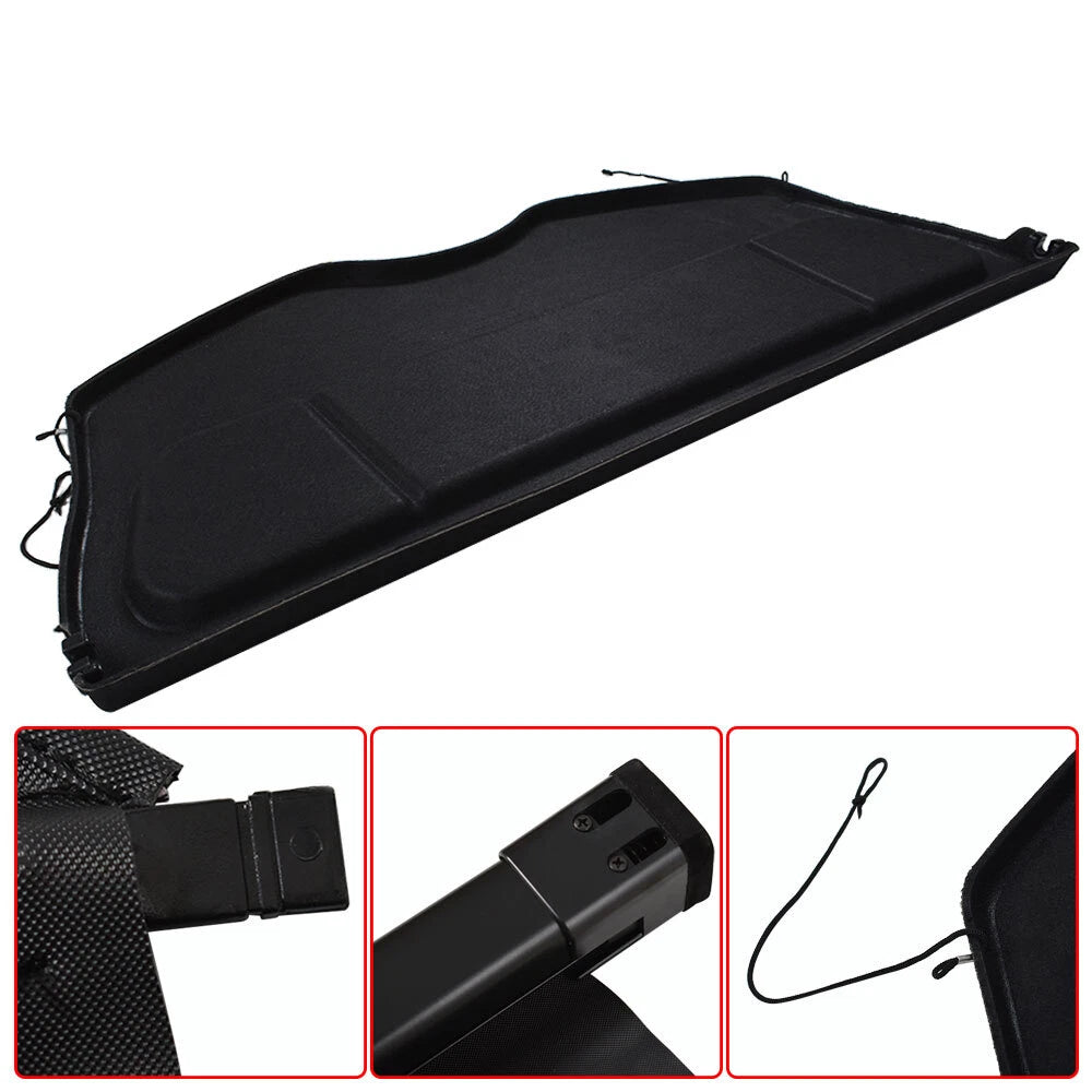 Rear Trunk Cargo Cover Protector for Nissan Leaf (2013-2017) Black