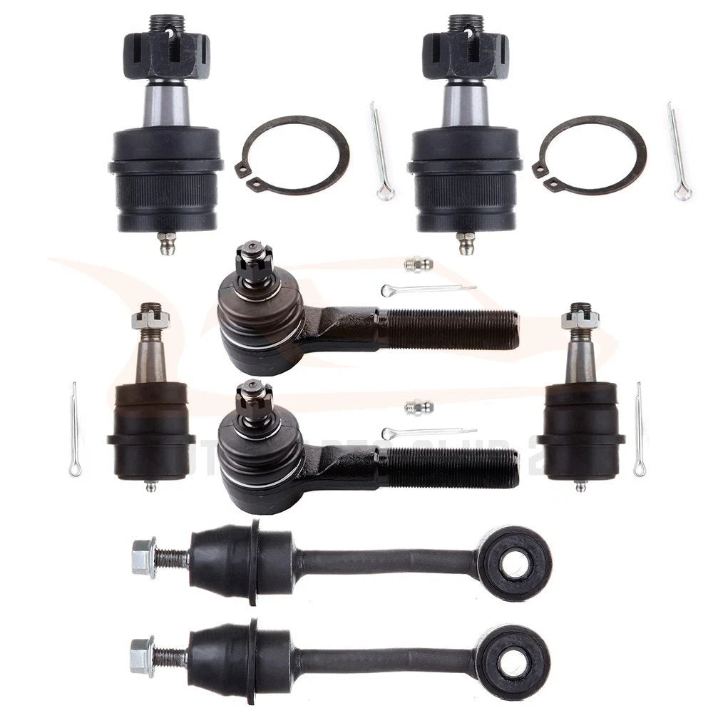 Set of 8 Front Ball Joints Tie Rods Sway Bars for Jeep Grand Cherokee (1996–1998)