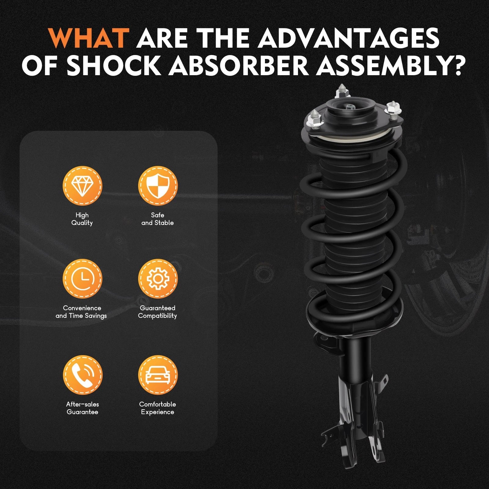 Front Pair Complete Struts & Shocks for Honda Civic (2012)