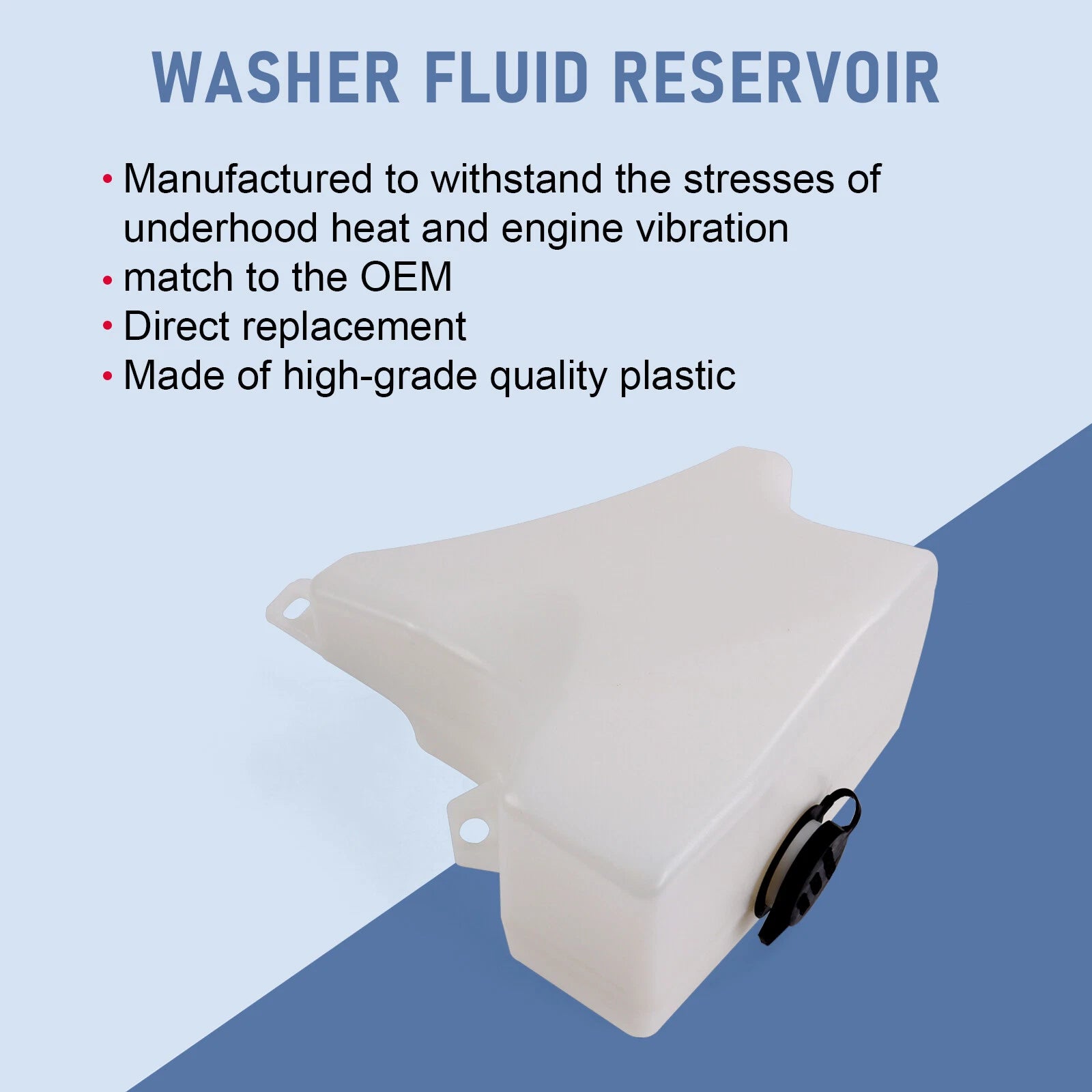 Windshield Washer Reservoir with Pump for Peterbilt Kenworth HD (2006-2016)