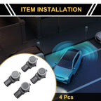 4 Pcs Bumper Reverse Backup Parking Sensors for Ram 1500 2500 3500 (2013-2023)