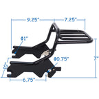 2-Up Luggage Rack for Harley-Davidson FLDE FLHC FLHCS FLSL FXBB (2018–2023)
