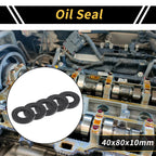 Set of 5 Oil Seal Rotary Shaft Seal NBR Rubber 40x80x10mm