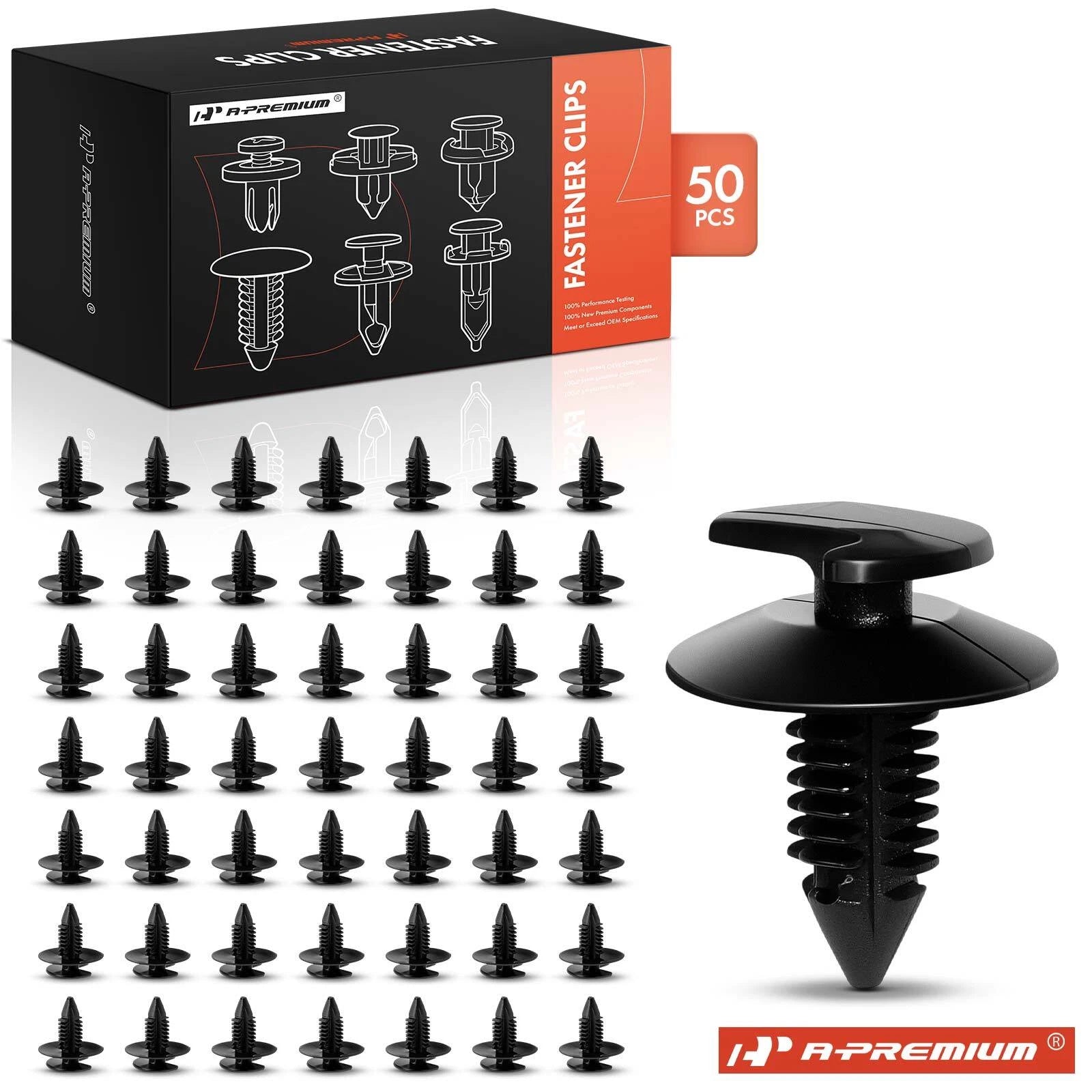 50Pcs 8mm Nylon Door Trim Panel Clip Retainer for Jeep Wrangler (2007–2023)