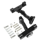 Chrome/Black Adjustable Footboard Mount for Harley Road King (1993–2025)