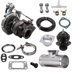 T3 T04E V-band Turbocharger with 4 Bolt Flange & Wastegate Blow Off Valve