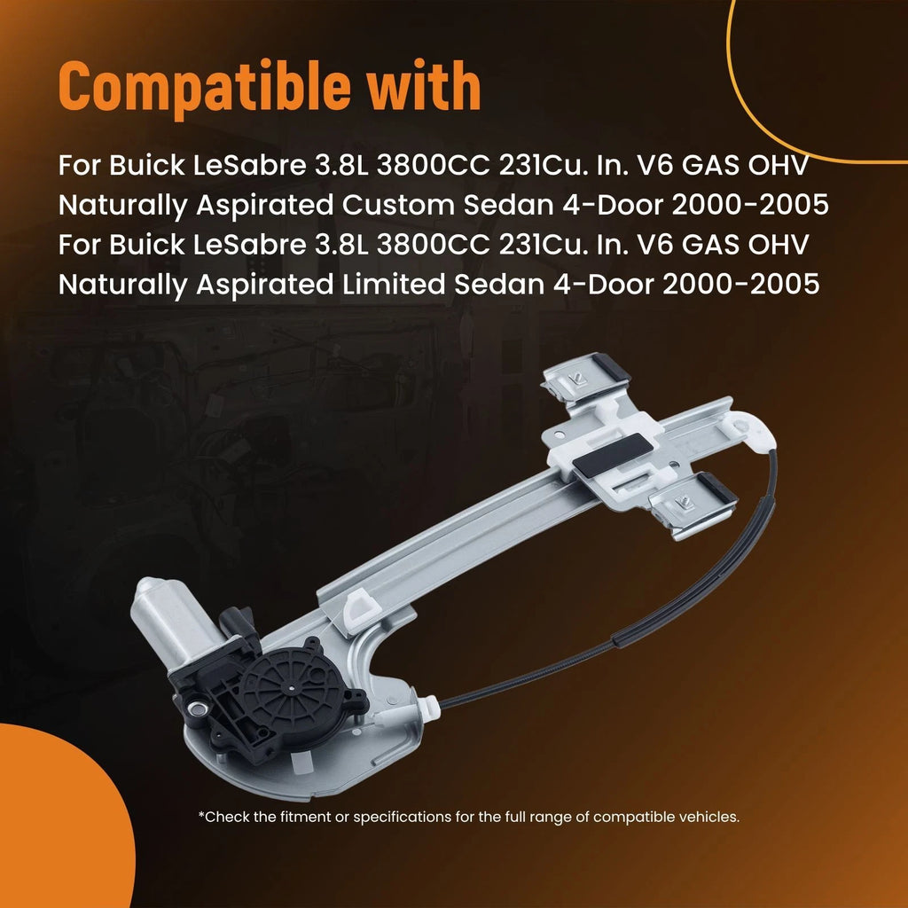 Electric Window Regulator Rear Left for Buick LeSabre (2000–2005)