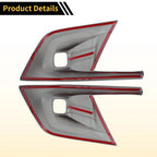Set of 2 Fog Light Cover Trim for Honda Civic (2022–2023) Carbon Fiber Black
