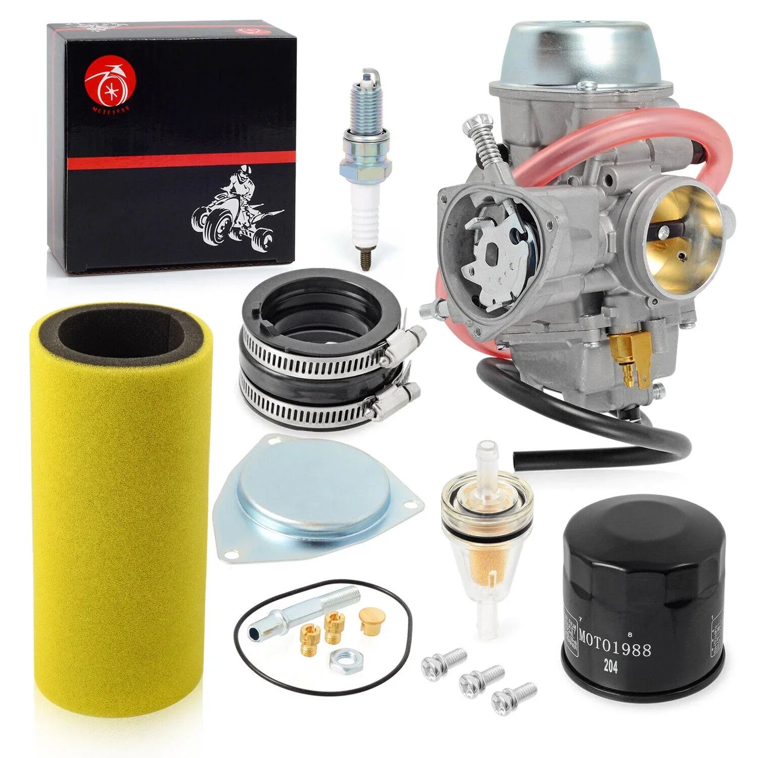 Carburetor Intake Manifold Air Filter for Yamaha Rhino 660 YXR660 (2004–2007)