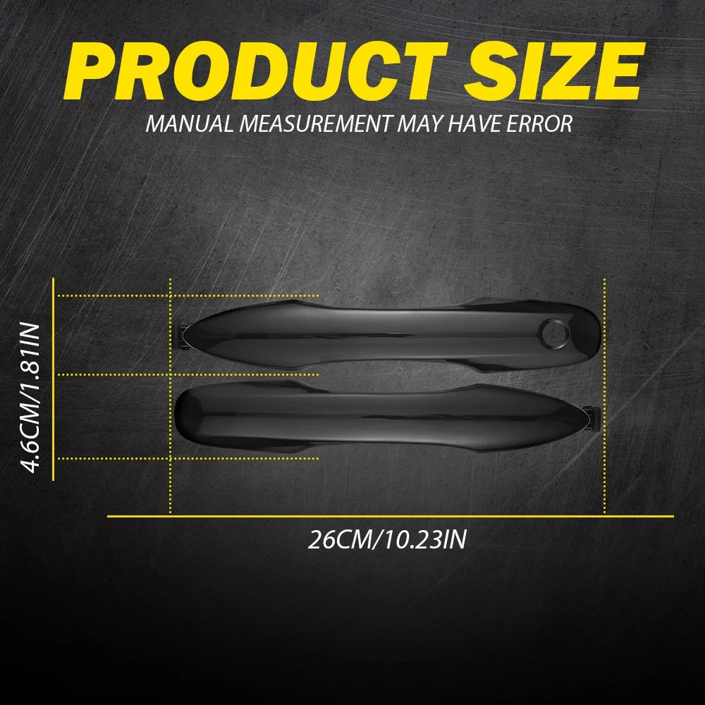 2X Black Door Handle Covers for Toyota Camry (2018–2024)