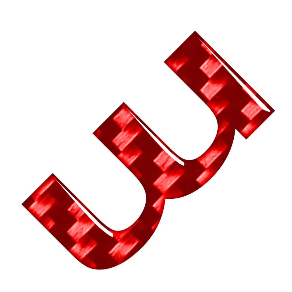Red Lowercase Alphabet Letter Decals for Door Wall Window Badge Emblem
