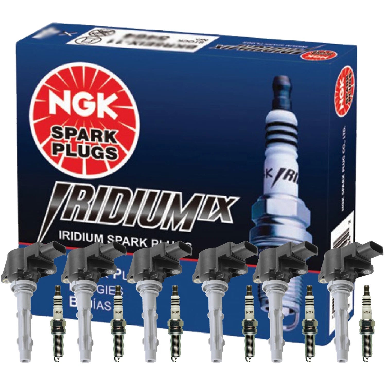 Ignition Coil Kit (Iridium IX, Gap 0.032) for Bosch