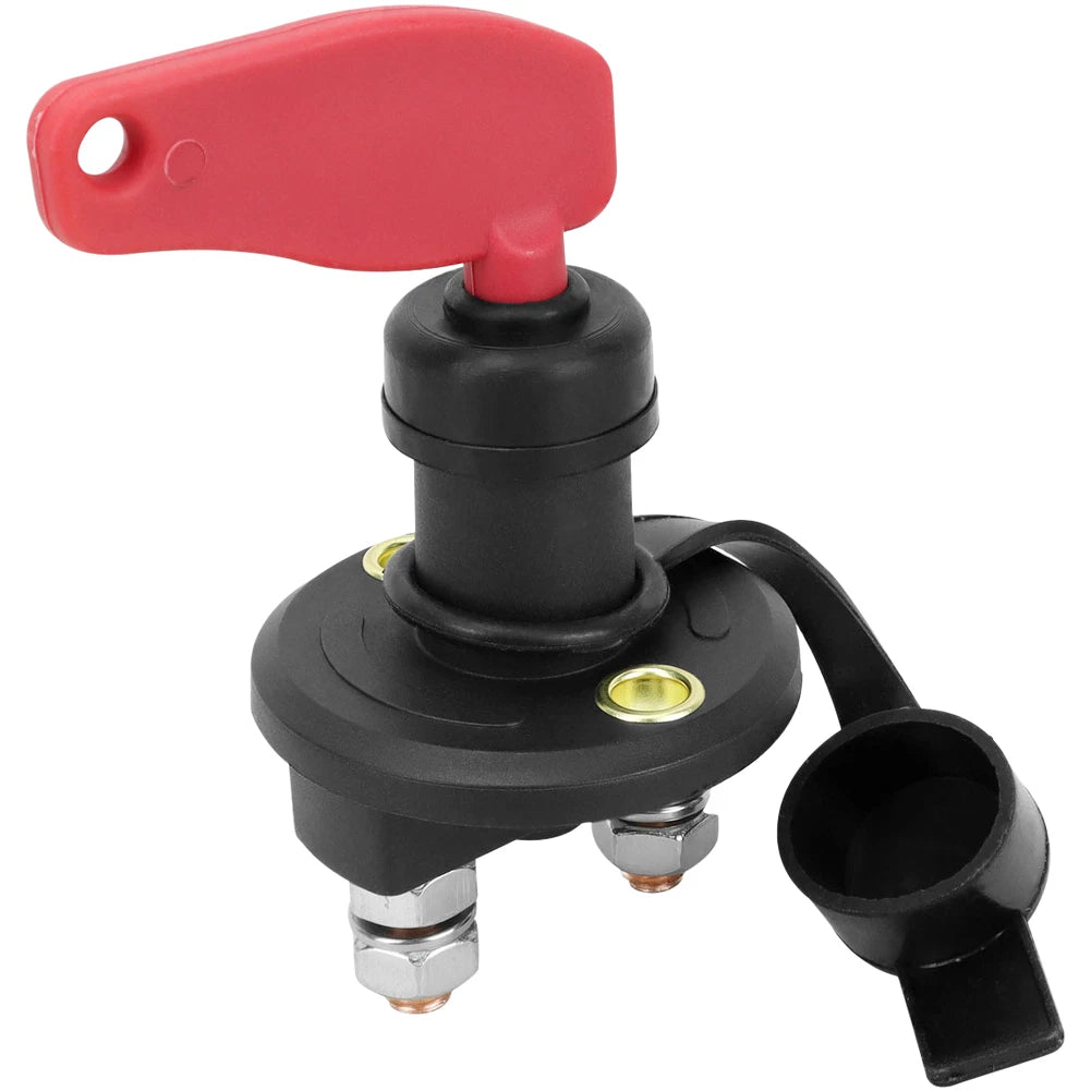 M8 2 Pole Battery Disconnect Switch for Marine Car RV (Stainless Steel, Copper)