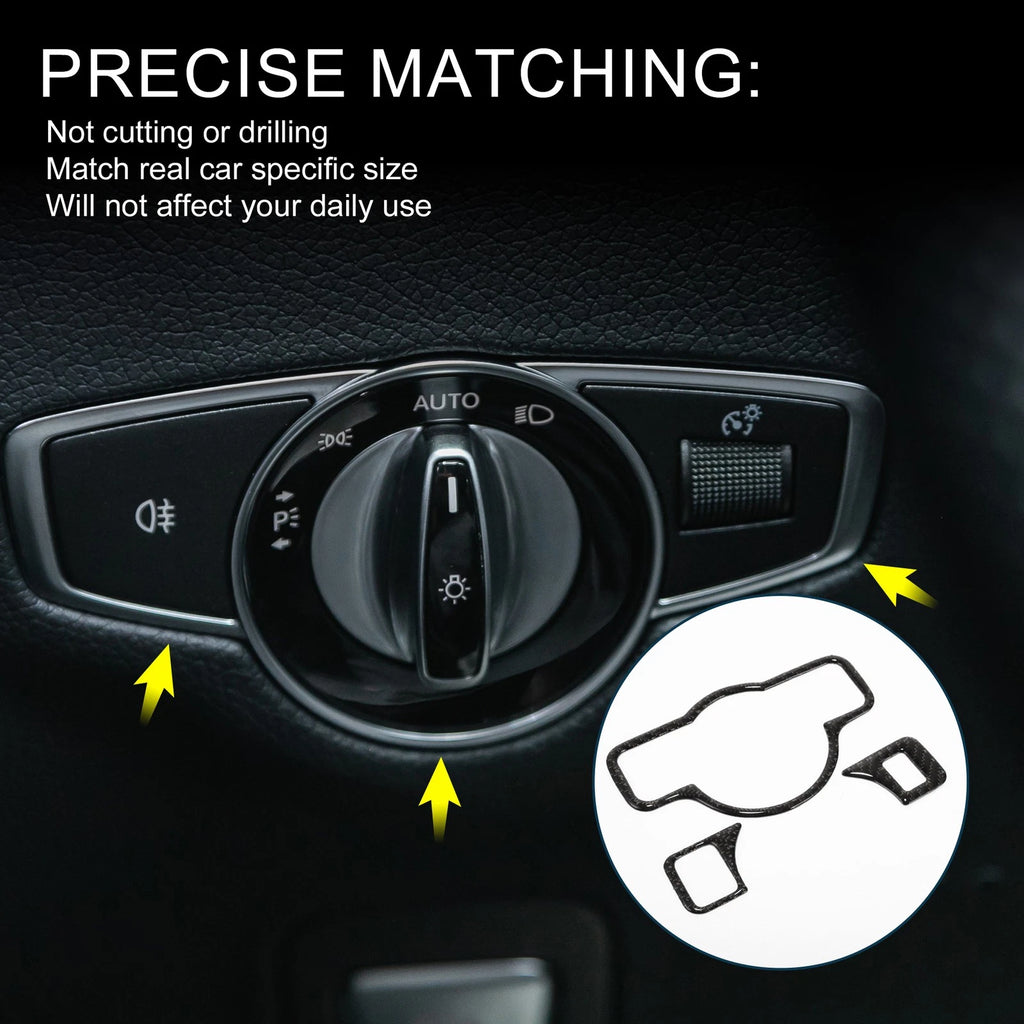 Headlight Switch Cover Sticker for Mercedes-Benz A B C E G Class CLA (Type-C)