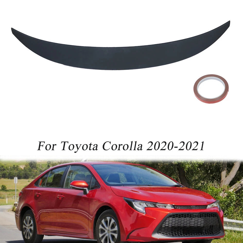 Black Flexible Rear Trunk Lip Spoiler for Toyota Corolla (2020–2021)