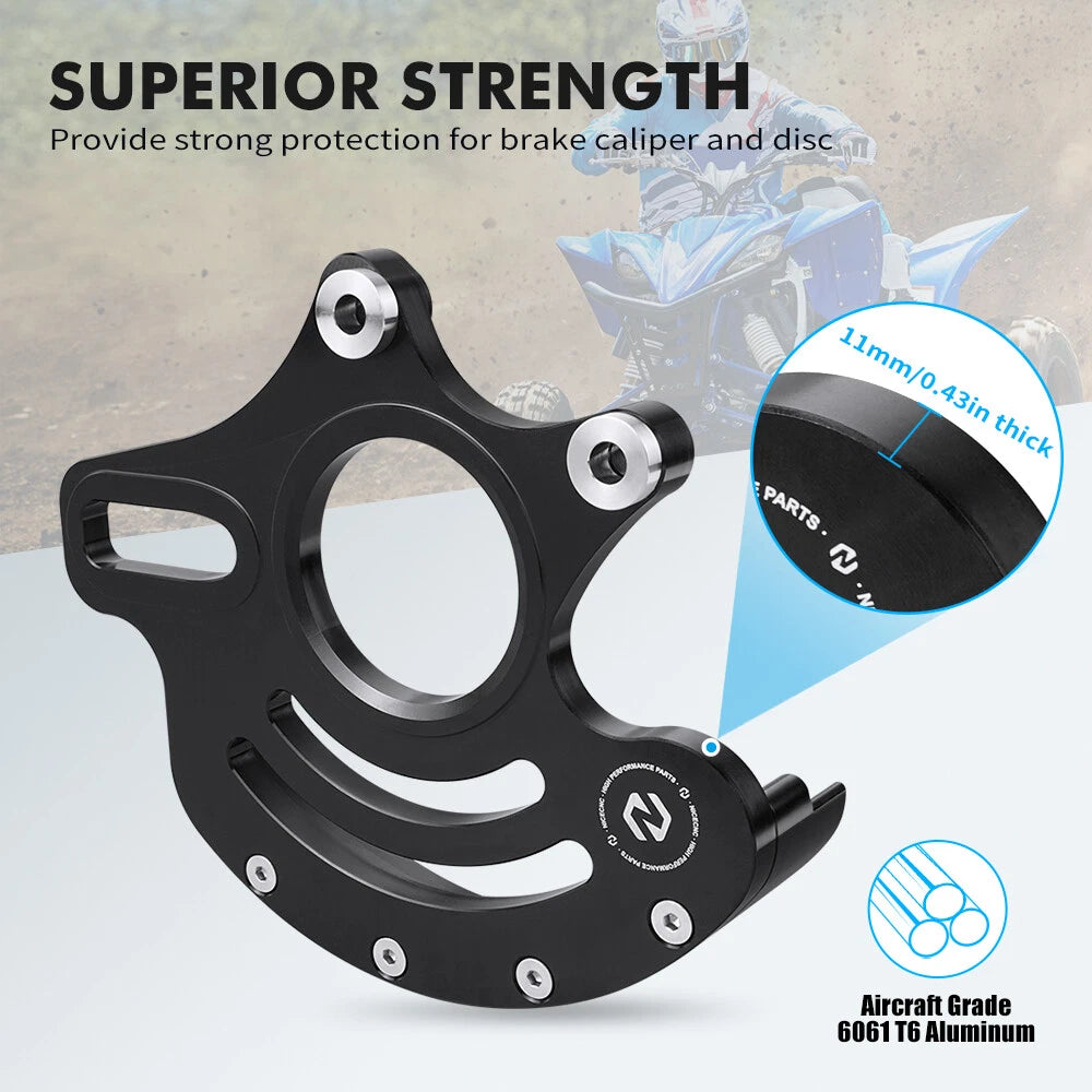 Rear Brake Disk Rotor Guard Caliper Bracket for Yamaha YFZ450R (2009–2024)