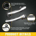 Mirror Turn Signal Light for BMW Plastic Black Transparent 1 Pair