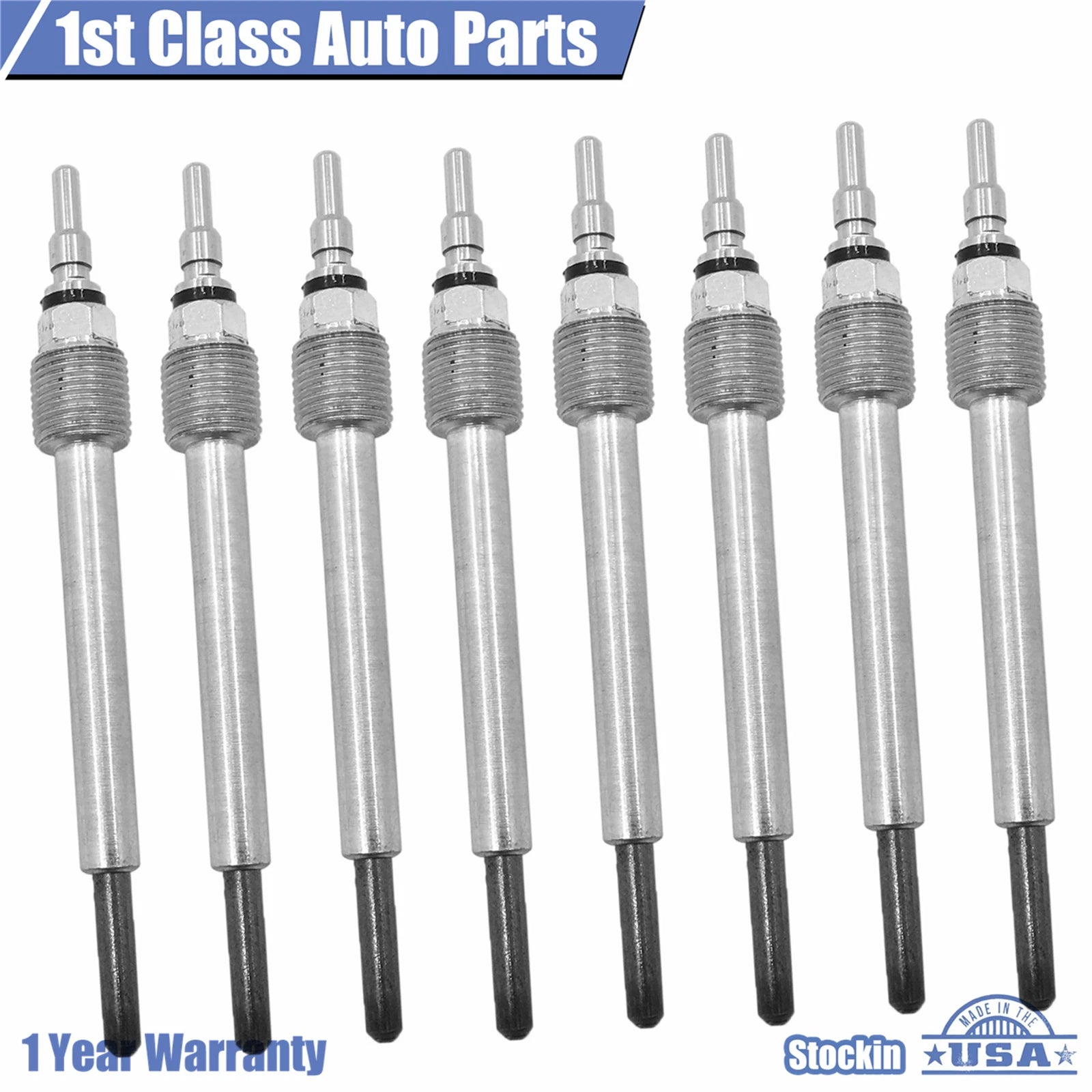 Set of 8 Diesel Glow Plugs for Ford Pickup Van Excursion (2004–2010)