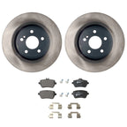 Wagner Rear Rotors & Hella Low-Met Disc Brake Pads Kit for R231 SL400 SL550 (2012–2020)