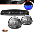 3Pcs Cab Roof Running Light Black Housing Blue LED for Silverado/Sierra (2002–2007)