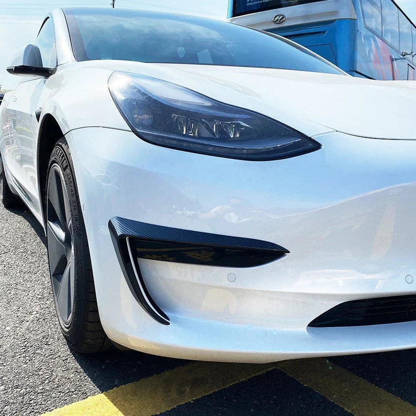 Front Bumper Side C Canards Covers Trims for Tesla Model 3 (2017–2023)