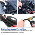 Set of 2 Electric Wire Loom Heat Proof Insulation Tape for Automotive Use