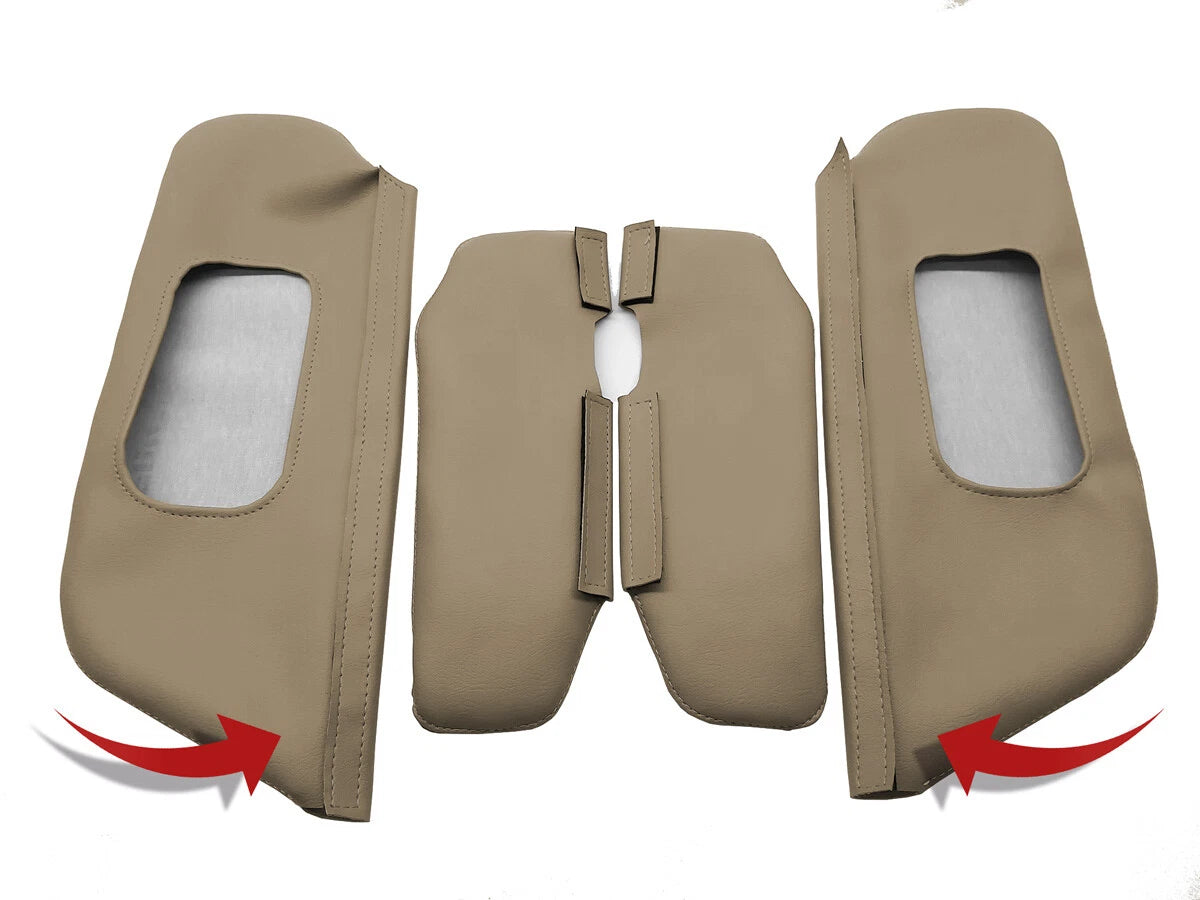 Sunvisors Set Cover PVC Leather for Ford F250 F350 F450 F550 (1999–2007)