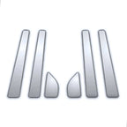 6Pc Chrome Pillar Post Covers Replacement for Mercury LS (1999–2009)