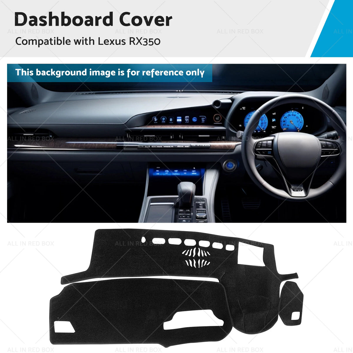 Non-Slip Dash Mat for Lexus RX RX350 (2021–2022) with HUD Dashboard Cover