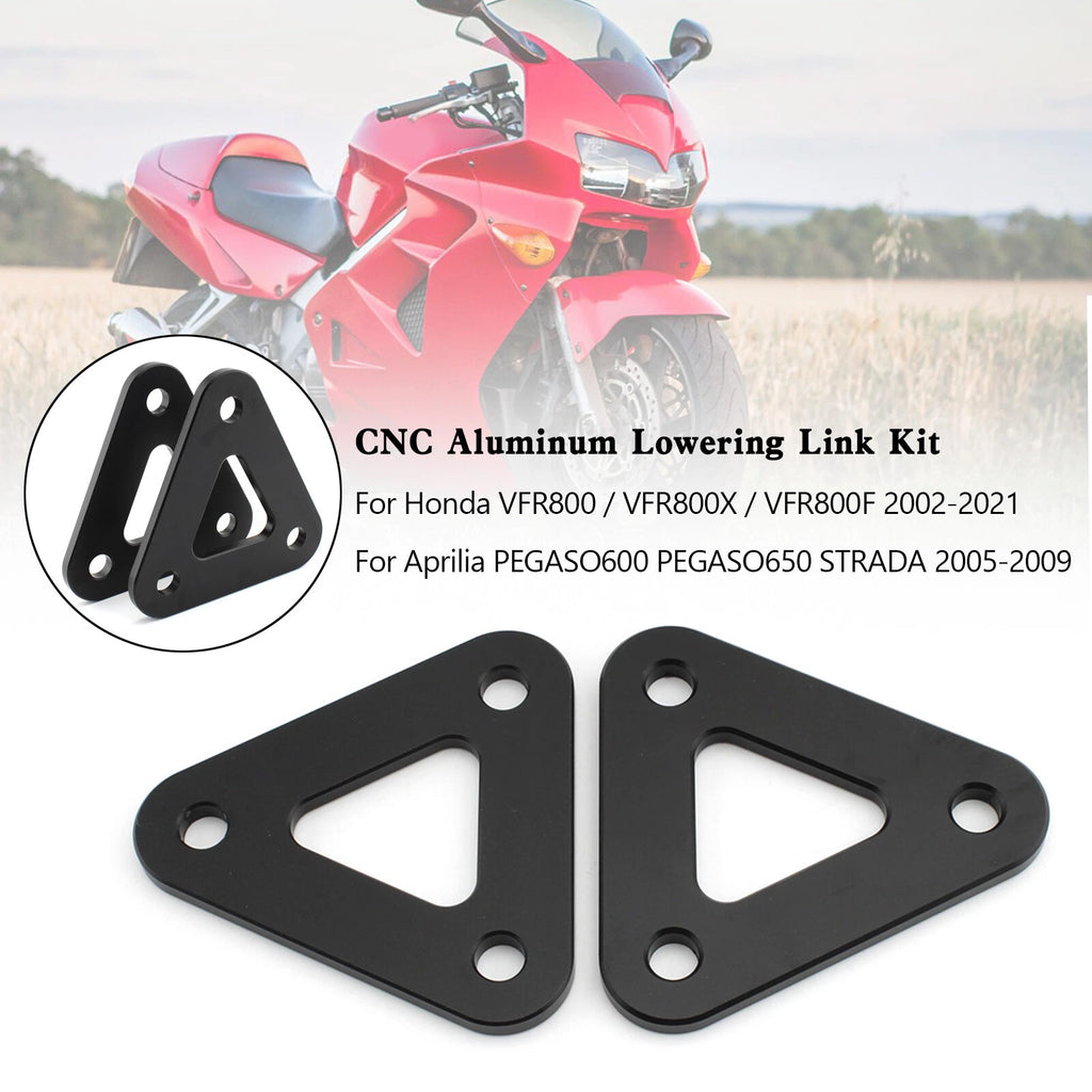 CNC Aluminum Lowering Link Kit for Honda VFR800 (2002–2021), Pegaso 600 650 (2005–2009)