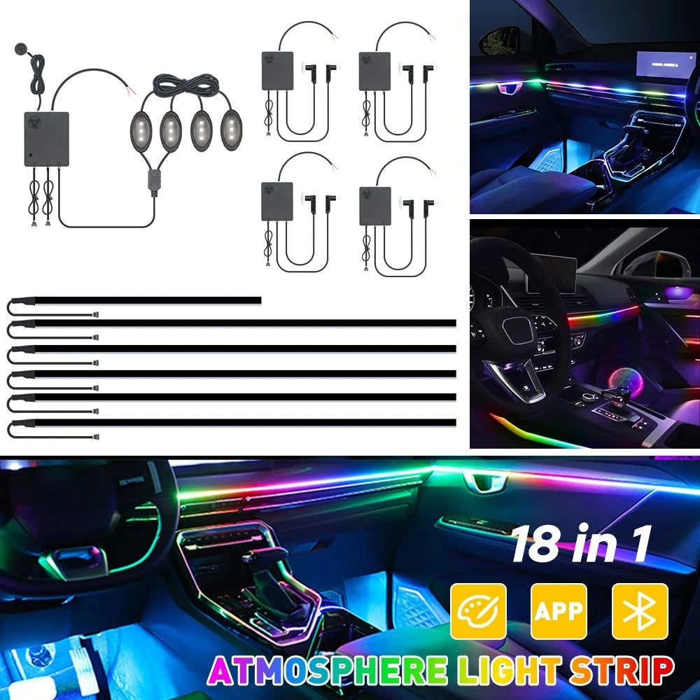 RGB LED Ambient Light for Car Interior (Universal Fit)