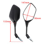 Black Pair Rear View Mirrors 10mm for Honda VFR800X Crossrunner (2011–2017)