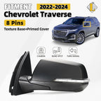 Side Mirror for Chevy Traverse (2022–2024) w/ Turn Signal, Camera, BSD 8 Pin Left
