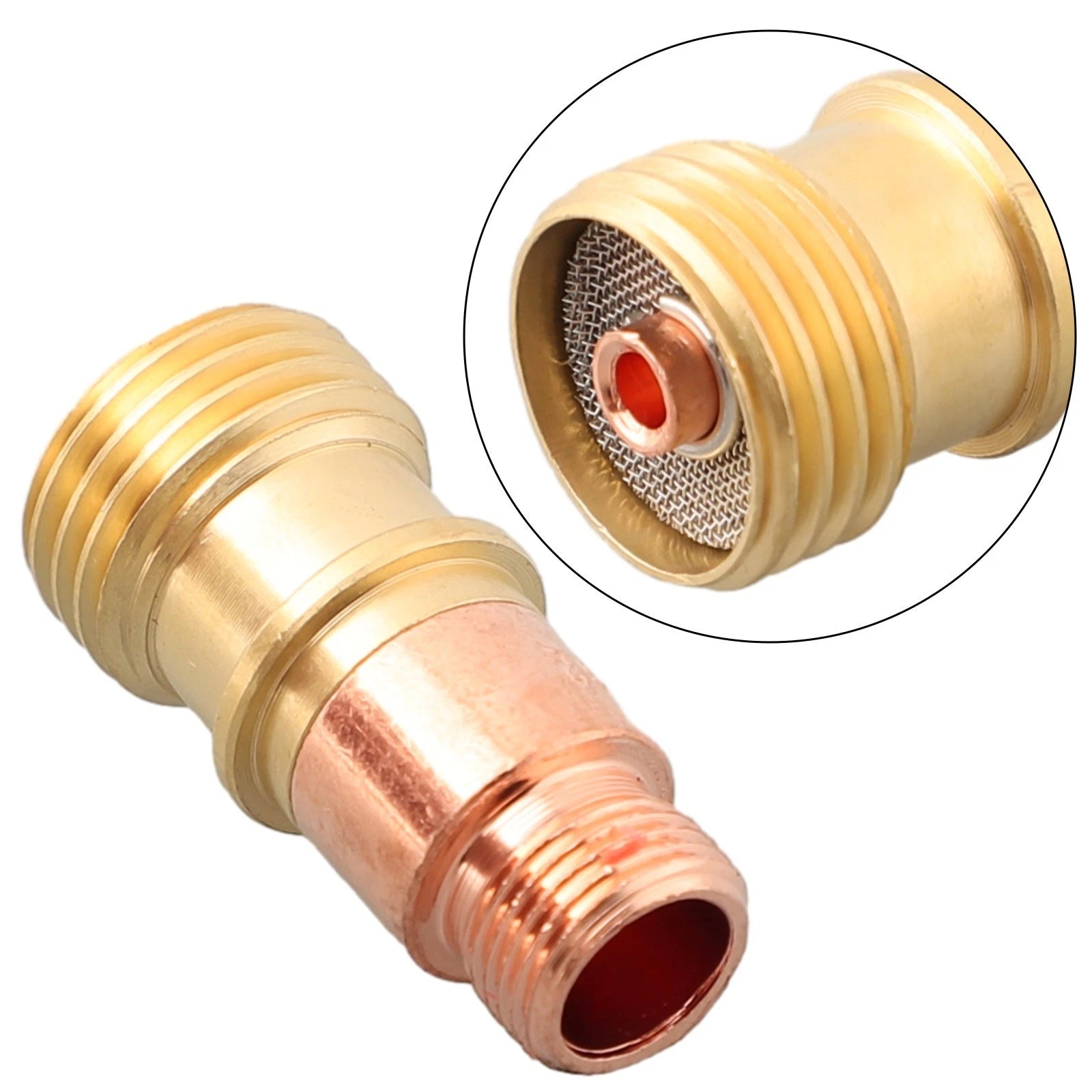 Brass Collets Body Gas Lens Connector for Tig WP-17/18/26 (1PC)
