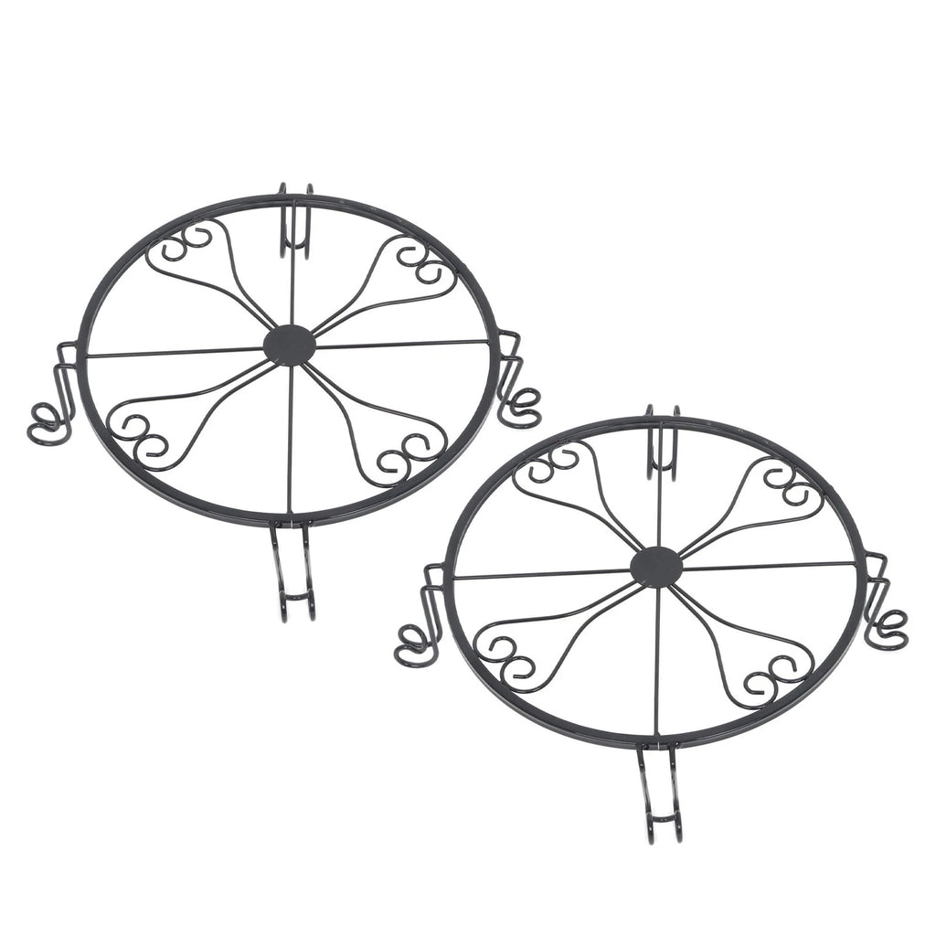 2X Round Wrought Iron Plant Stand for Flower Planters