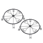 2X Round Wrought Iron Plant Stand for Flower Planters