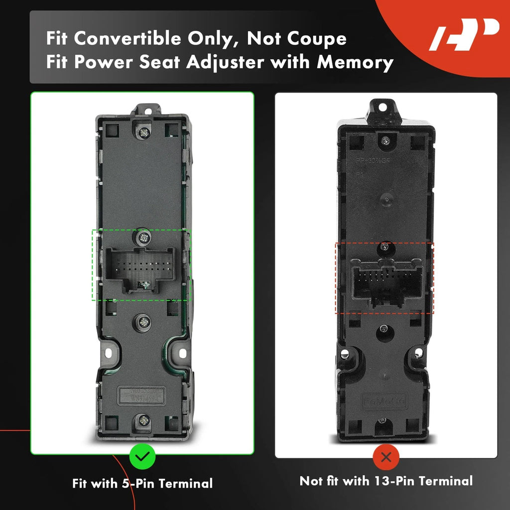 Left Power Window Switch for Ford Mustang (2015-2023)