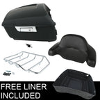 Matte Black Trunk Backrest Top Rack for Harley Electra Glide (2014–2023)