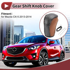 Gear Shift Knob Cover for Mazda CX-5 (2012–2023) Brown Faux Leather